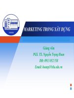 Bài Giảng Marketing Trong Xây Dựng ( combo  Full slides 6 chương )