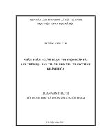 Luận Văn Thạc Sĩ Nhân Thân Người Phạm Tội Trộm Cắp Tài Sản Trên Địa Bàn Thành Phố Nha Trang, Tỉnh Khánh Hòa.pdf