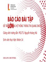 Báo cáo bài tập lớn đề tài xây dựng hệ thống thông tin quang dwdm