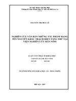 Luận văn nghiên cứu văn bản những tác phẩm mang tên nguyễn khắc trạch hiện tàng trữ tại viện nghiên cứu hán nôm
