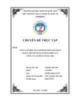 Chuyên đề thực tập  nâng cao hiệu quả kinh doanh giao nhận ngoại thương bằng đường biển của công ty cổ phần efs hà nội