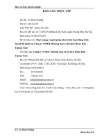 Chuyên đề thực tập  thực trạng và giải pháp phát triển hoạt động kinh doanh lữ hành tại công ty tnhh thương mại và du lịch hoàn hảo tiptop tou