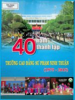Trường Cao đẳng sư phạm Ninh Thuận - Kỷ niệm 40 năm thành lập (1975-2015)
