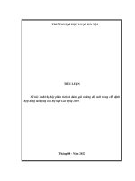 Tiểu Luận Đề Tài Anh Chị Hãy Phân Tích Và Đánh Giá Những Đổi Mới Trong Chế Định Hợp Đồng Lao Động Của Bộ Luật Lao Động 2019
