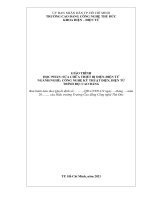 Giáo trình sửa chữa thiết bị điện   điện tử  dành cho bậc cao đẳng ngành cnkt điện, điện tử