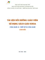 Tài liệu bồi dưỡng giáo viên sử dụng SGK Công nghệ 10 – Thiết kế và công nghệ cánh diều