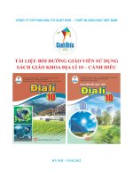 Tài liệu bồi dưỡng giáo viên sử dụng SGK Địa lí lớp 10 Cánh diều