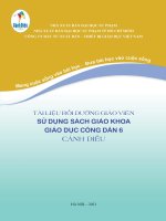 Tài liệu bồi dưỡng giáo viên sử dụng SGK Giáo dục công dân 6 Cánh diều