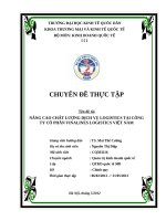 Chuyên đề thực tập  nâng cao chất lượng dịch vụ logistics tại công ty cổ phần vinalines logistics việt nam