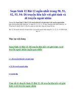 Soạn sinh 12 bài 12 ngắn nhất trang 50, 51, 52, 53, 54  di truyền liên kết với giới tính và di truyền ngoài nhân