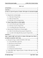 Chuyên đề thực tập giải pháp nâng cao hiệu quả quản lý hàng tồn kho tại công ty cổ phần slighting việt nam