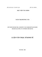 Luận văn thạc sĩ KẾ TOÁN DOANH THU, CHI PHÍ VÀ XÁC ĐỊNH KẾT QUẢ KINH DOANH TẠI CÔNG TY CỔ PHẦN TIÊN HƯNG