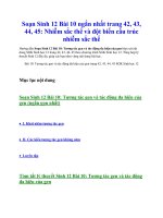 Soạn sinh 12 bài 10 ngắn nhất trang 42, 43, 44, 45  nhiễm sắc thể và đột biến cấu trúc nhiễm sắc thể