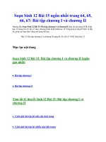 Soạn sinh 12 bài 15 ngắn nhất trang 64, 65, 66, 67  bài tập chương i và chương ii