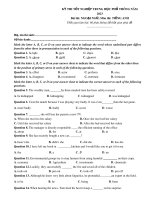 Đề ôn thi tốt nghiệp THPT môn Tiếng Anh năm 2023 - Đề số 8