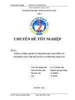 Chuyên đề thực tập  tăng cường quản lý doanh thu tại công ty cổ phần xây lắp sản xuất và thương mại ltc