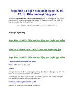 Soạn sinh 12 bài 3 ngắn nhất trang 15, 16, 17, 18  điều hòa hoạt động gen