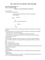 Đề cương ôn tập THPT QG môn Sinh học (Trường THPT Phan Đăng Lưu)