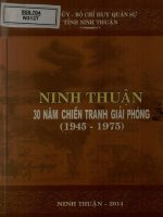 Ebook Ninh Thuận 30 năm đấu tranh giải phóng: Phần 1