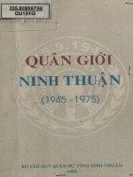Quân giới tỉnh Ninh Thuận giai đoạn 1945 - 1975