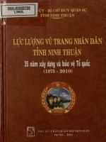 Ebook Lực lượng vũ trang nhân dân tỉnh Ninh Thuận: 35 năm xây dựng và bảo vệ Tổ quốc 1975 - 2010: Phần 1