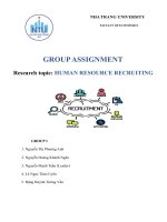 Groupassignment research topic human resource recruiting