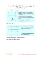 Ly thuyet hai duong thang vuong goc hai duong thang song song