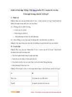 Giai vo bai tap tieng viet lop 4 tuan 24 ltvc chu ngu trong cau ke ai la gi