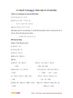 Ly thuyet nhan mot so voi mot hieu