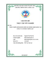 Chuyên đề thực tập  phát triển kênh phân phối sản phẩm nhập khẩu tại công ty cổ phần thiên lộc