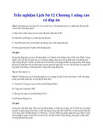 Trắc nghiệm lịch sử 12 chương 1 nâng cao có đáp án