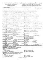 77 Đề Thi Thử Tốt Nghiệp Thpt Môn Tiếng Anh Năm 2023 (Lần 1) - Trường Thpt Ngô Gia Tự, Đắk Lắk (Mã Đề 106).Docx