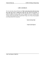 Chuyên đề thực tập  giải pháp phát triển thị trường giao nhận vận tải tại xí nghiệp giao nhận kho vận cảng icd mỹ đình