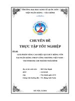 Chuyên đề thực tập giải pháp nâng cao hiệu quả huy động vốn tại ngân hàng thương mại cổ phần công thương việt nam vietinbank chi nhánh thái bình