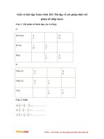 Giai vo bai tap toan 4 bai 163 on tap cac phep tinh voi phan so