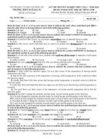 75 Đề Thi Thử Tốt Nghiệp Thpt Môn Tiếng Anh Năm 2023 (Lần 1) - Trường Thpt Ngô Gia Tự, Đắk Lắk (Mã Đề 108).Docx