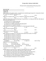 Ôn tập cuối kỳ 1 hoá học 10   đề số 261