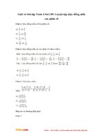 Giai vo bai tap toan 4 bai 105 luyen tap quy dong mau cac phan so