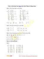 Giai vo bai tap toan 4 bai 100 phan so bang nhau