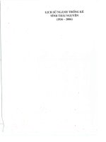 Ebook Lịch sử ngành thống kê tỉnh Thái Nguyên (1956-2006)
