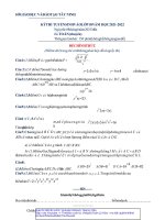 54 Đề Tuyển Sinh Lớp 10 Môn Toán (Chuyên) Năm 2021 – 2022 Sở Gd&Đt Tây Ninh (Đề+Đáp Án).Docx
