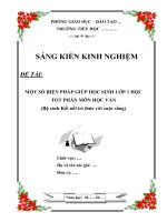 Một số biện pháp nâng cao hiệu quả phân môn học vần cho học sinh lớp 1 (bộ sách kết nối tri thức với cuộc sống)