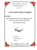 Một số biện pháp nâng cao hiệu quả dạy học tập làm văn học sinh lớp 2 (bộ sách kết nối tri thức)