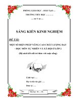 Một số biện pháp nâng cao chất lượng dạy – học môn tự nhiên và xã hội ở lớp 2 (bộ sách kết nối tri thức)