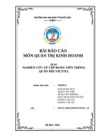 Chuyên đề thực tập  nghiên cứu về tập đoàn viễn thông quân đội viettel
