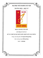 Báo cáo bài tâp lớn kỹ thuật vi xử lý đề tài thiết kế hệ thống điều khiển đèn giao thông