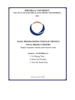 Basic programming for electronics final project report project automatic real time cutter based on vision