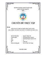 Chuyên đề thực tập phân tích và thiết kế phần mềm lập dự toán công trình xây dựng tại công ty cổ phần xây dựng số 11