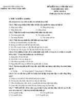 Đề thi học kì 1 môn GDCD lớp 6 năm 2022-2023 có đáp án - Trường THCS Phan Ngọc Hiển