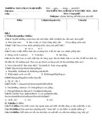 Đề thi giữa học kì 2 môn Công nghệ lớp 7 năm 2022-2023 có đáp án - Trường THCS Phan Ngọc Hiển